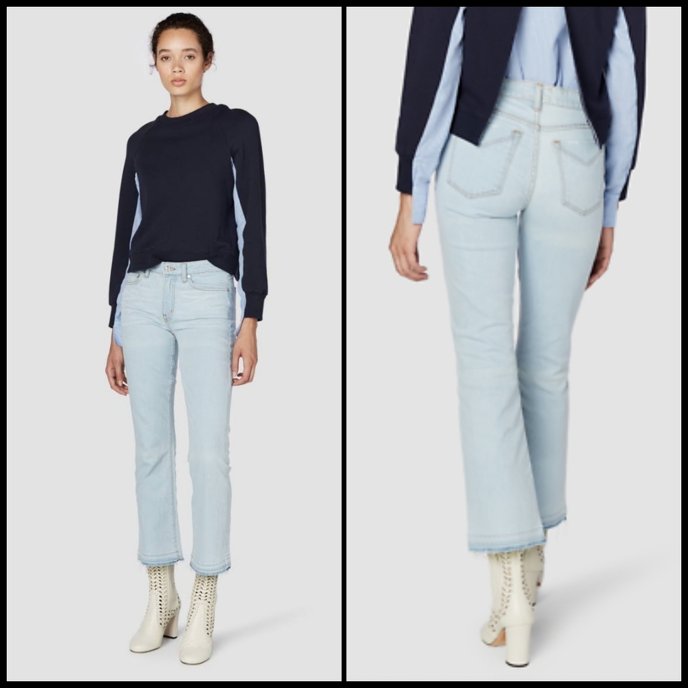 10 Crosby Derek Lam Light Blue Cropped Ankle Jeans